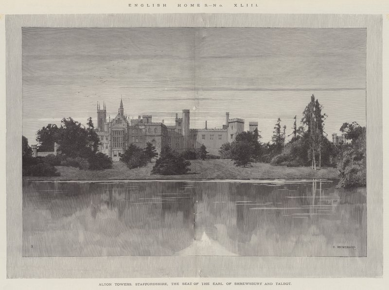 English Homes, Alton Towers, Staffordshire, Earl of Shrewsbury és Talbot székhelye alkotó: Charles Auguste Loye