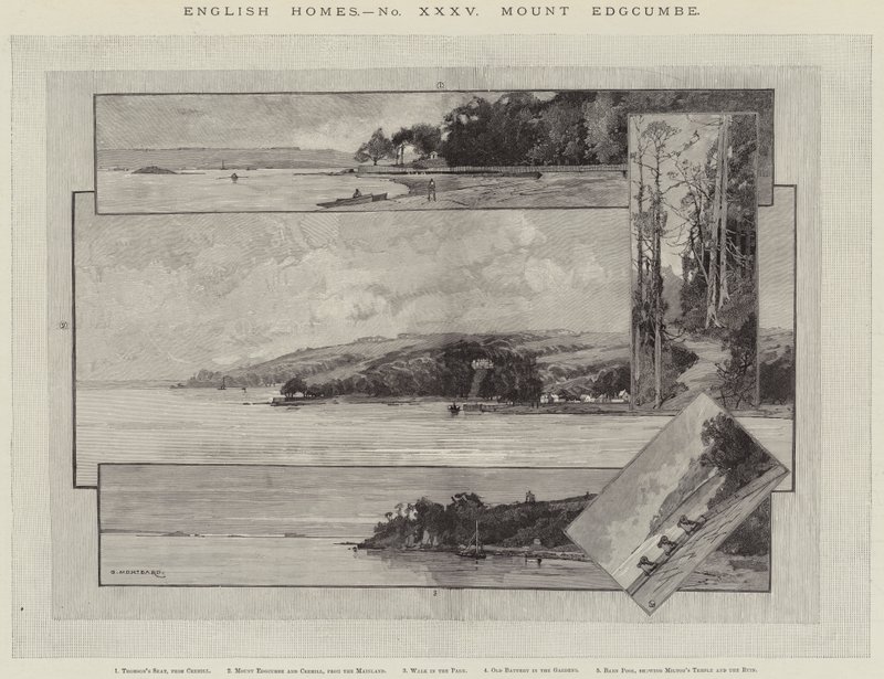English Homes, Mount Edgcumbe alkotó: Charles Auguste Loye