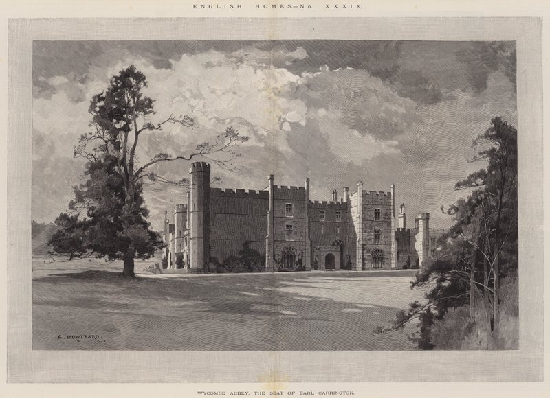 English Homes, Wycombe Abbey, Earl Carrington székhelye alkotó: Charles Auguste Loye