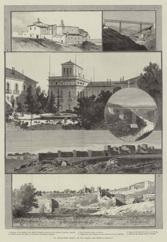 Délnyugat-Spanyolországban, a Zafra és a Huelva vasúton alkotó: Charles Auguste Loye
