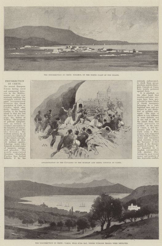 Felkelés Krétán alkotó: Charles Auguste Loye