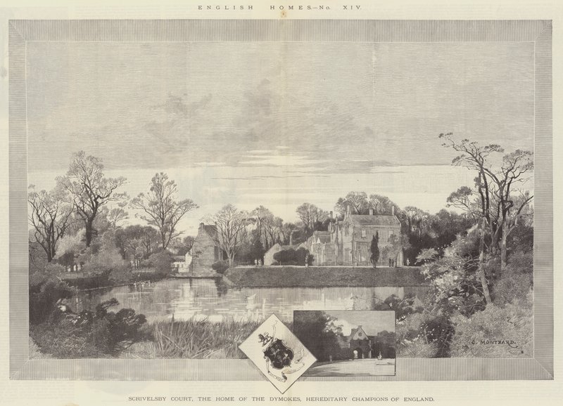 Scrivelsby Court, a Dymokes otthona, Anglia örökös bajnokai alkotó: Charles Auguste Loye