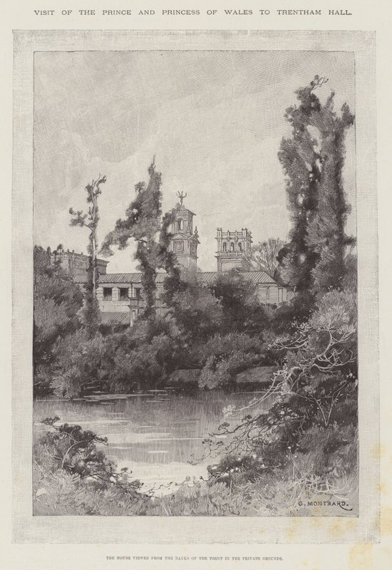 A walesi herceg és hercegnő látogatása a Trentham Hallban alkotó: Charles Auguste Loye
