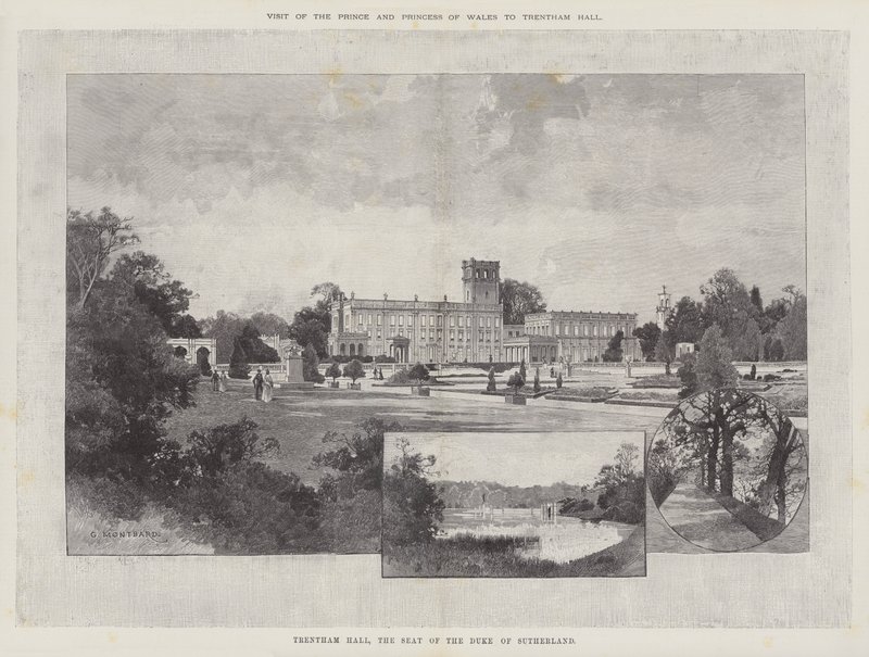 A walesi herceg és hercegnő látogatása a Trentham Hallban alkotó: Charles Auguste Loye