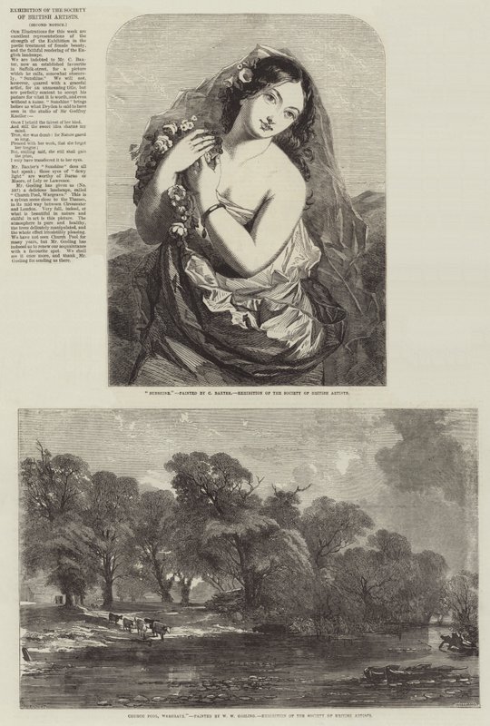 A British Artists társaságának kiállítása alkotó: Charles Baxter