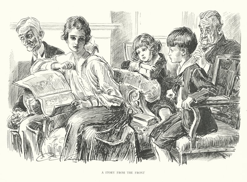 Történet a frontról (litográfia) alkotó: Charles Dana Gibson