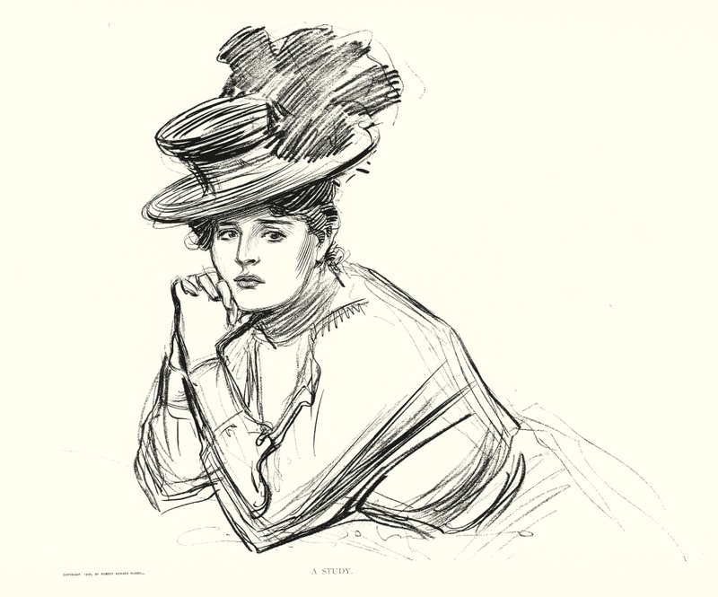 Tanulmány (litográfia) alkotó: Charles Dana Gibson