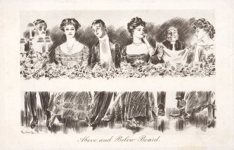 Tábla felett és alatt (litho) alkotó: Charles Dana Gibson