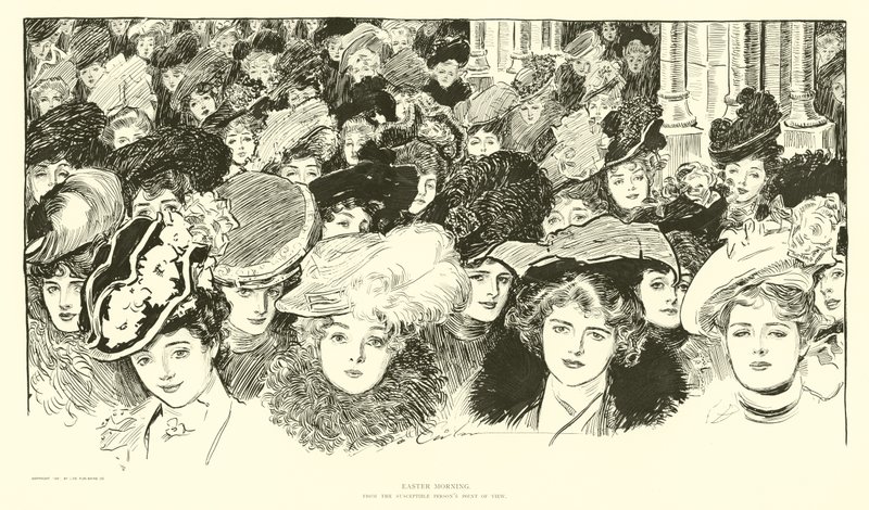 Húsvét reggel, a fogékony személyek szemszögéből alkotó: Charles Dana Gibson