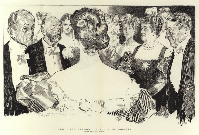 Első évada, Társadalomtanulmány alkotó: Charles Dana Gibson