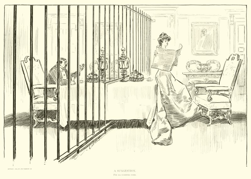 Illusztráció: A társadalmi létra alkotó: Charles Dana Gibson