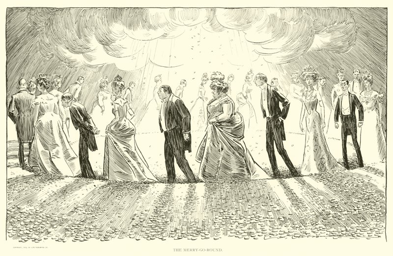 Illusztráció: A társadalmi létra alkotó: Charles Dana Gibson