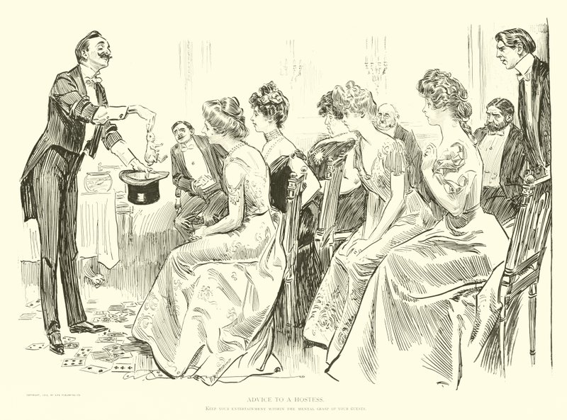 Illusztráció: A társadalmi létra alkotó: Charles Dana Gibson