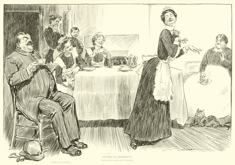 Illusztráció: A társadalmi létra alkotó: Charles Dana Gibson