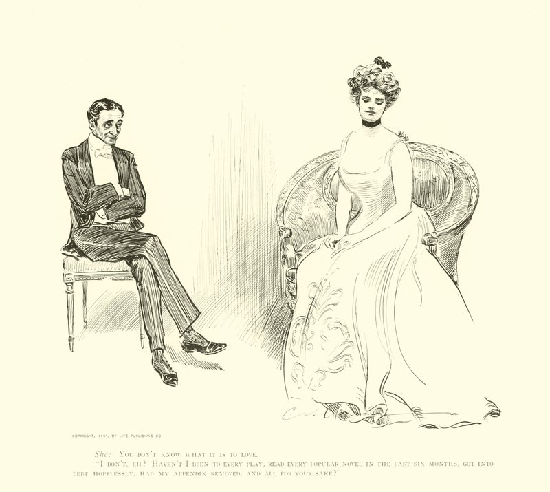 Illusztráció: A társadalmi létra alkotó: Charles Dana Gibson
