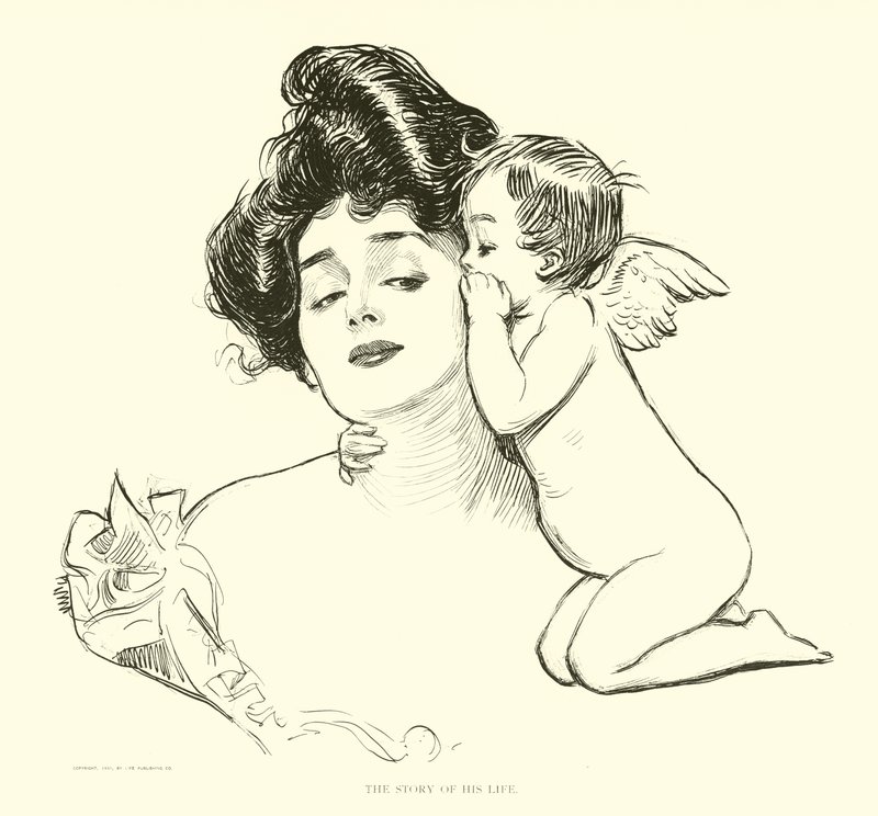 Illusztráció: A társadalmi létra alkotó: Charles Dana Gibson