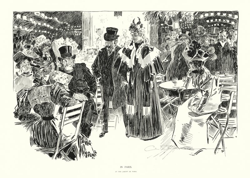 Párizsban (litográfia) alkotó: Charles Dana Gibson
