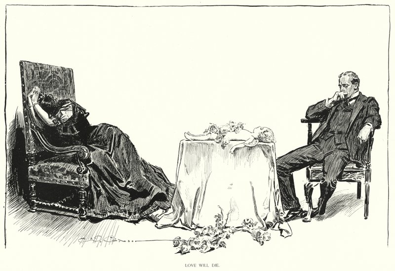 A szerelem meg fog halni (litho) alkotó: Charles Dana Gibson