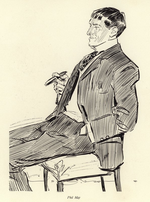Phil May, portré alkotó: Charles Dana Gibson