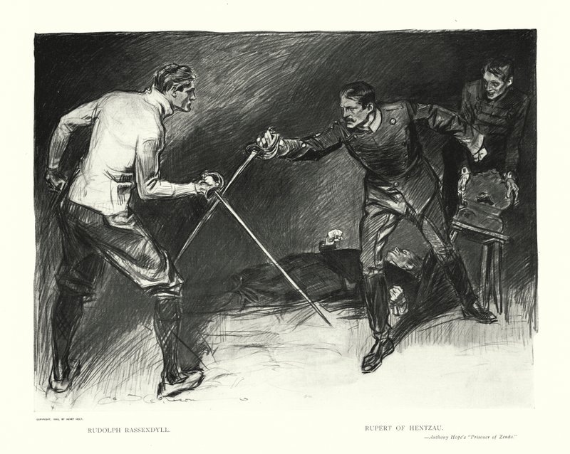 Rudolph Rassendyll, Hentzaui Rupert (litográfia) alkotó: Charles Dana Gibson
