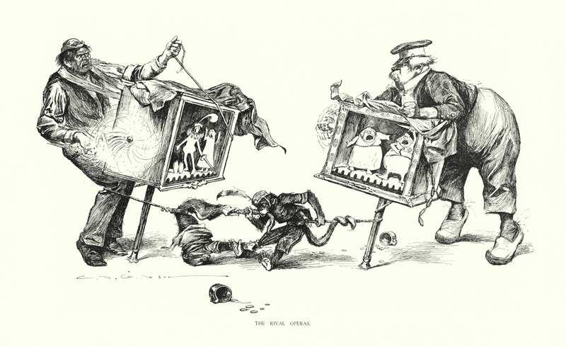 A rivális operák (litográfia) alkotó: Charles Dana Gibson