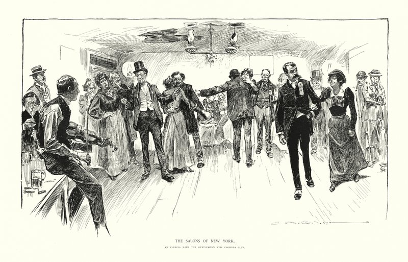 A New York-i szalonok (litográfia) alkotó: Charles Dana Gibson