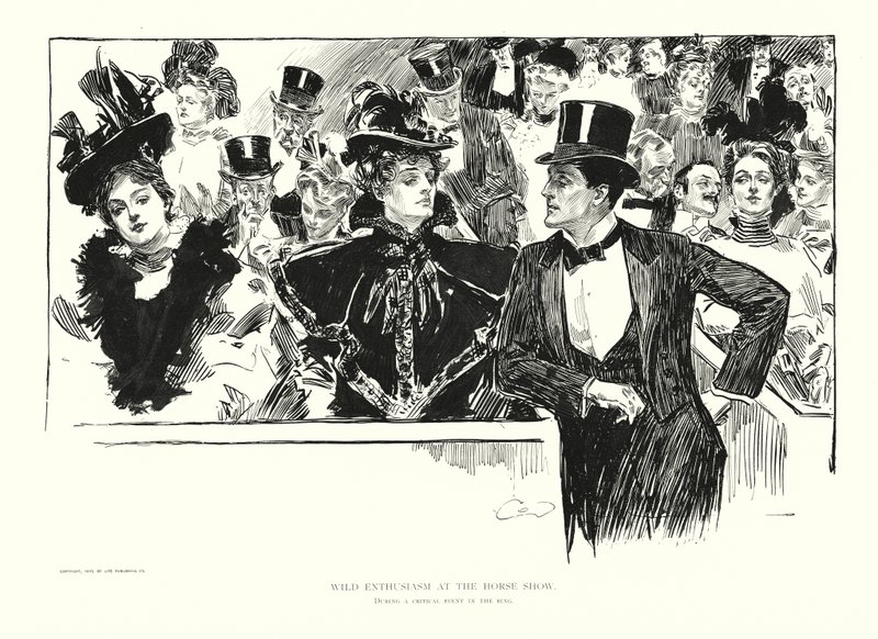 Vad lelkesedés a lovasbemutatón (litográfia) alkotó: Charles Dana Gibson