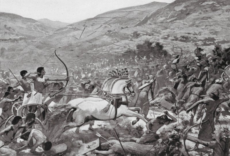 I. Sety Szíriában, XIX. dinasztia (litográfia) alkotó: Charles Daniel Ward
