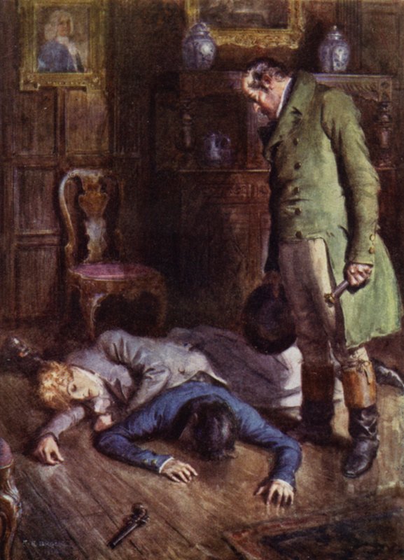 Illusztráció: Az amatőr úriember, Jeffery Farnol (színes litho) alkotó: Charles Edmund (after) Brock