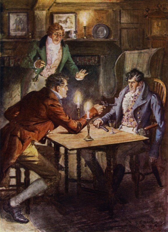 Illusztráció: Az amatőr úriember, Jeffery Farnol (színes litó) alkotó: Charles Edmund (after) Brock