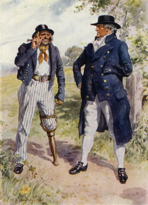 Illusztráció: Az amatőr úriember, Jeffery Farnol (színes litho) alkotó: Charles Edmund (after) Brock