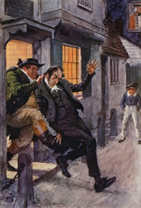 Illusztráció Charles Dickens The Pickwick Papers című könyvéhez (színes litográfia) alkotó: Charles Edmund (after) Brock