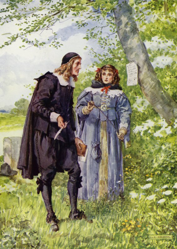 George Herbert, Úton Bemerton felé (színes litó) alkotó: Charles Edmund Brock