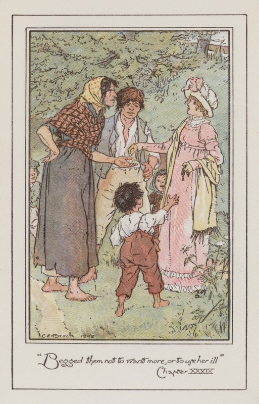 Illusztráció Emmához, Jane Austen (színes litó) alkotó: Charles Edmund Brock