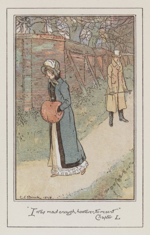 Illusztráció Emmához, Jane Austen (színes litó) alkotó: Charles Edmund Brock
