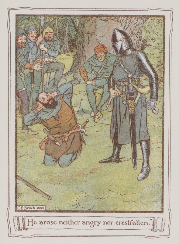 Illusztráció Ivanhoe-hoz, Sir Walter Scott (színes litó) alkotó: Charles Edmund Brock