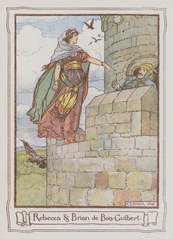 Illusztráció Ivanhoe-hoz, Sir Walter Scott (színes litó) alkotó: Charles Edmund Brock
