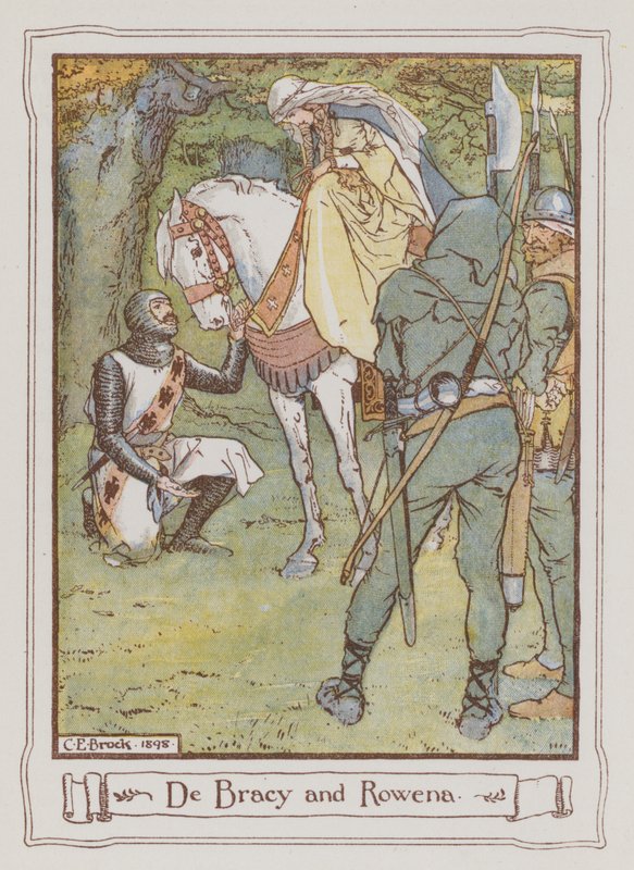 Illusztráció Ivanhoe-hoz, Sir Walter Scott (színes litó) alkotó: Charles Edmund Brock