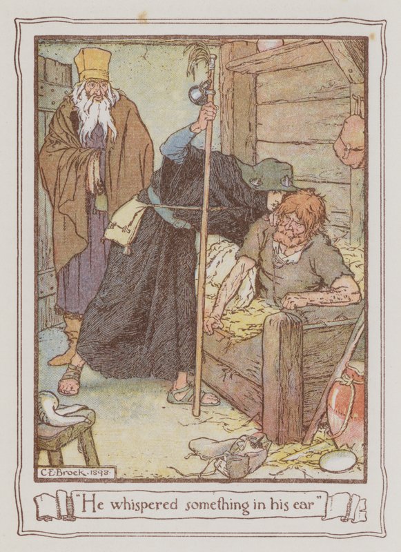 Illusztráció Ivanhoe-hoz, Sir Walter Scott (színes litó) alkotó: Charles Edmund Brock