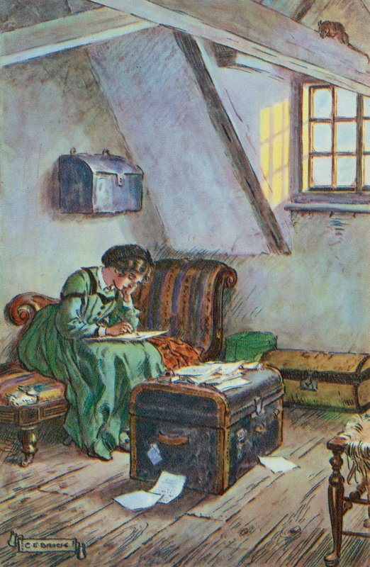 Illusztráció a kis nők számára, Louisa M Alcott alkotó: Charles Edmund Brock