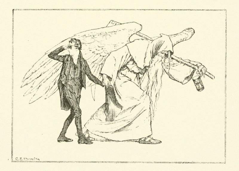 Illusztráció Charles Lamb Elia esszéihez (metszet) alkotó: Charles Edmund Brock