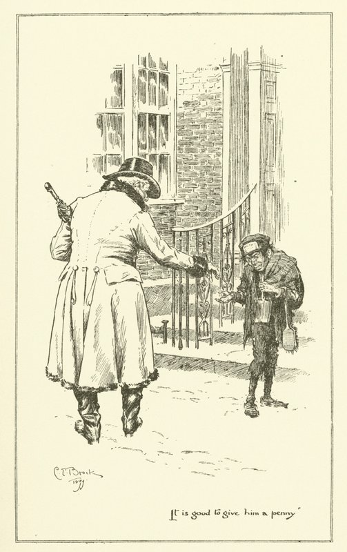 Illusztráció Charles Lamb Elia esszéihez (metszet) alkotó: Charles Edmund Brock