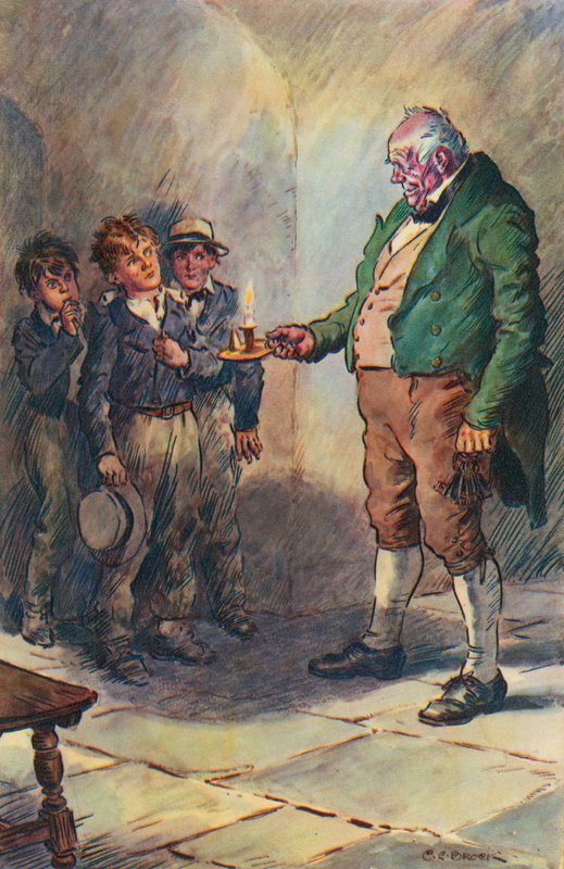 Illusztráció Tom Brown iskolai napjaihoz, Thomas Hughes alkotó: Charles Edmund Brock