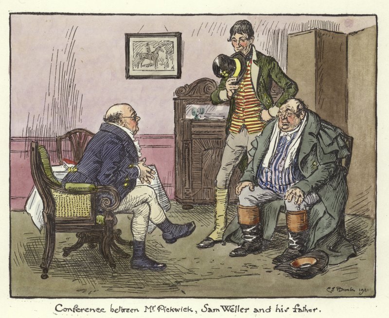 Illusztráció a Pickwick-papírokhoz alkotó: Charles Edmund Brock