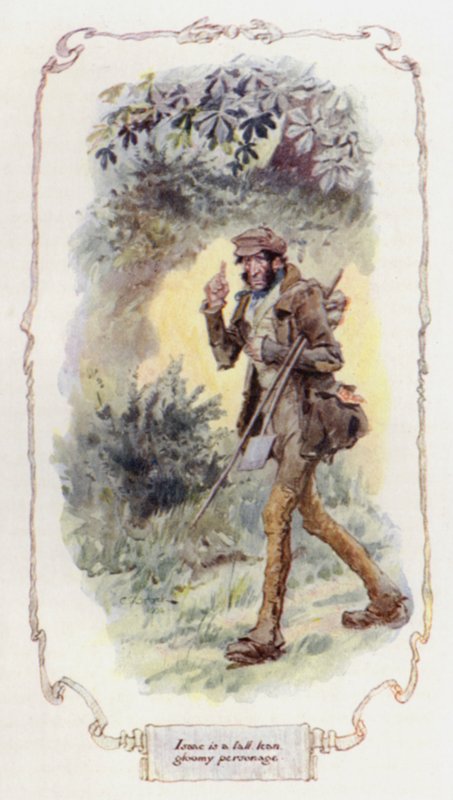 Isaac magas, szikár, komor személyiség (színes litho) alkotó: Charles Edmund Brock