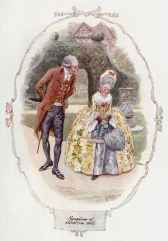 A flörtölés tünetei (színes litho) alkotó: Charles Edmund Brock
