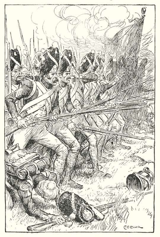 A francia gárda Waterloo-ban (litho) alkotó: Charles Edmund Brock
