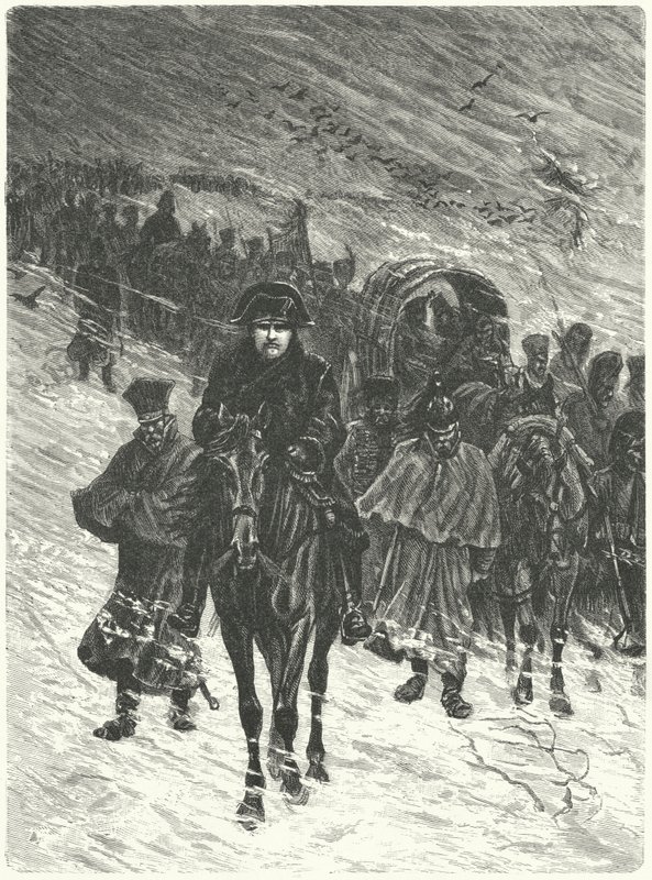Napóleon visszavonulása Moszkvából alkotó: Charles Edouard Delort