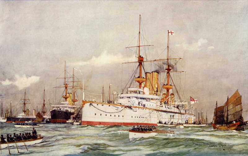 A százados. Sir Edward Seymour zászlóshajója a Távol-Keleten, 1900 alkotó: Charles Edward Dixon
