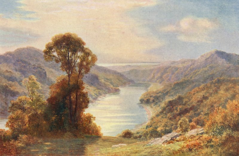 A Wye a Severnbe való összefolyásánál (színes litho) alkotó: Charles Edward Johnson